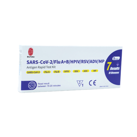 مجموعة اختبار سريع للمستضد 7 في 1 لـ SARS-CoV-2/Flu A+B/HPIV/RSV/ADV/MP
