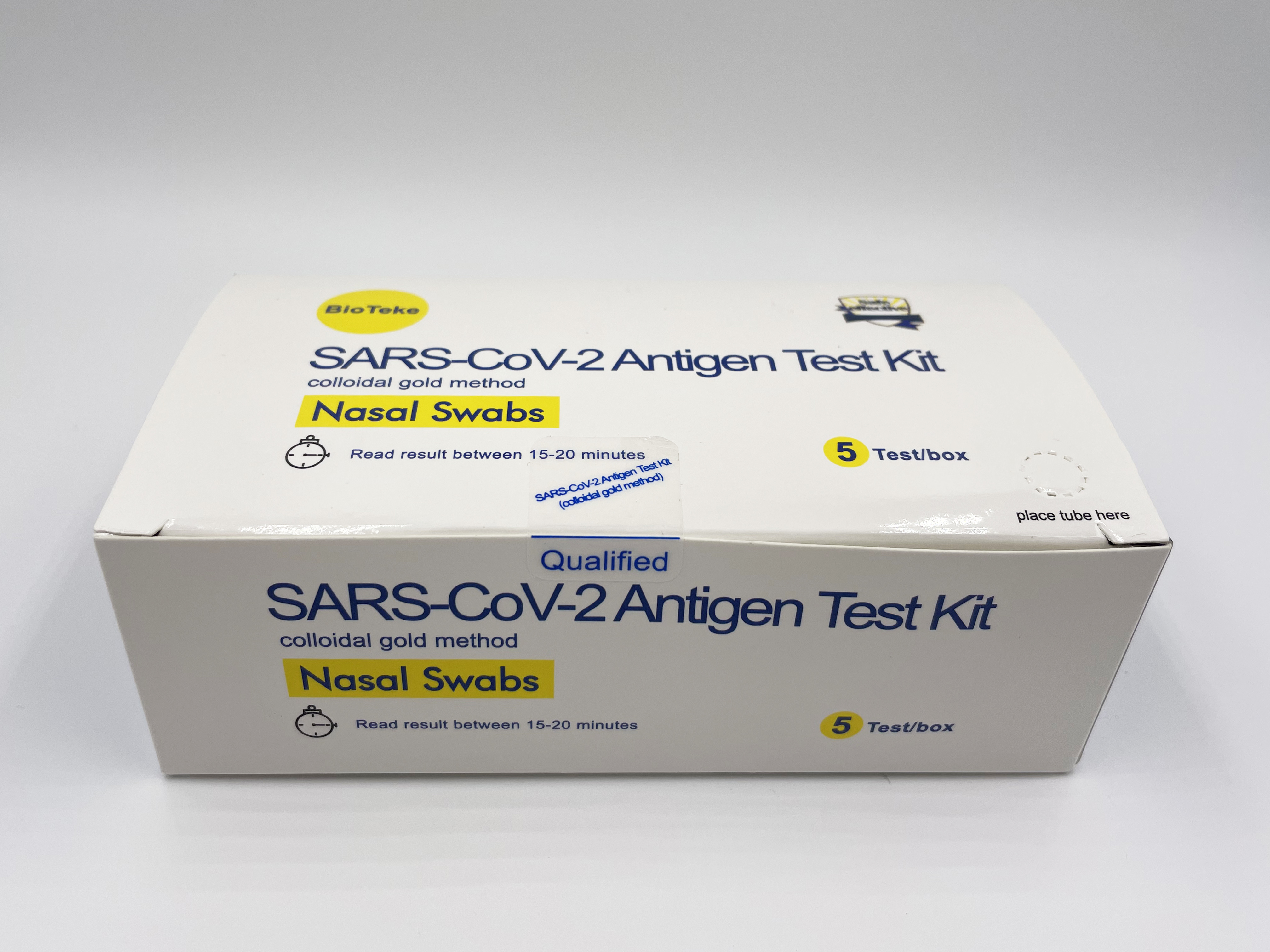 طقم اختبار مستضد الأنف الأمامي RADT SARS-CoV-2 (5 اختبارات لكل صندوق) من المصنع