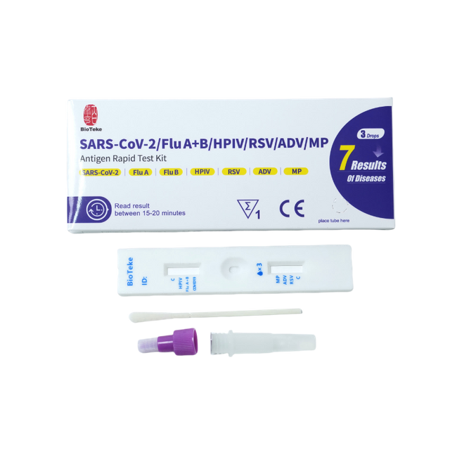 مجموعة اختبار سريع للمستضد 7 في 1 لـ SARS-CoV-2/Flu A+B/HPIV/RSV/ADV/MP