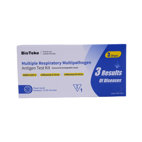 Bioteke 3 في 1 مجموعة اختبار سريع لمستضد كوفيد-19 A+B