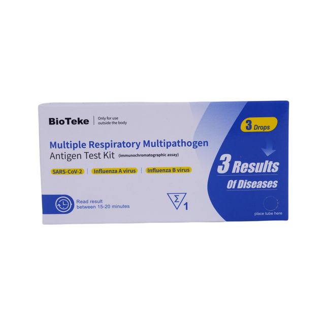 Bioteke 3 في 1 مجموعة اختبار سريع لمستضد كوفيد-19 A+B