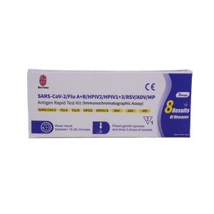 8 في 1 SARS-CoV-2/Flu A+B/HPIV2/HPIV1+3/RSV/ADV/MP مجموعة اختبار المستضد السريع