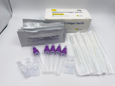 طقم اختبار مستضد الأنف الأمامي RADT SARS-CoV-2 (5 اختبارات لكل صندوق) من المصنع
