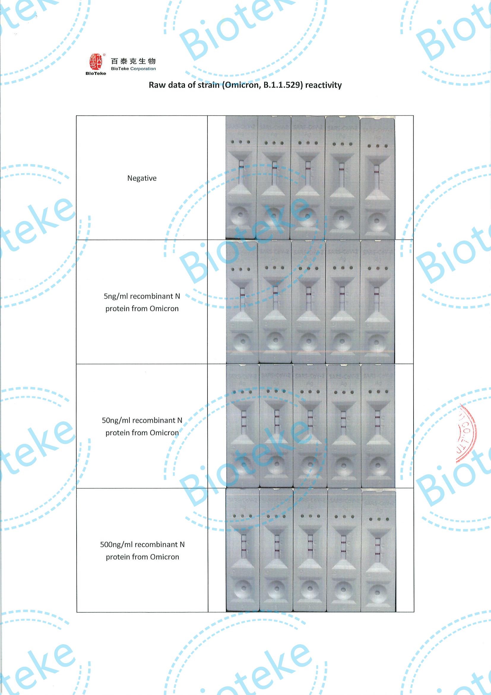 Bioteke_SARS-CoV-2 Antigen IVD Kit اختبار الأنف الأمامي لتقييم تفاعل السلالة (Omicron)_03