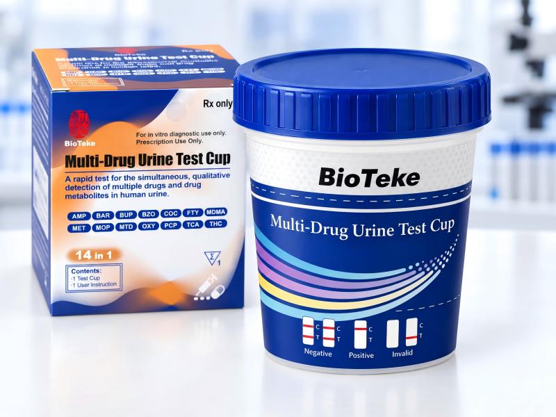 كوب BioTeke لاختبار البول متعدد الأدوية